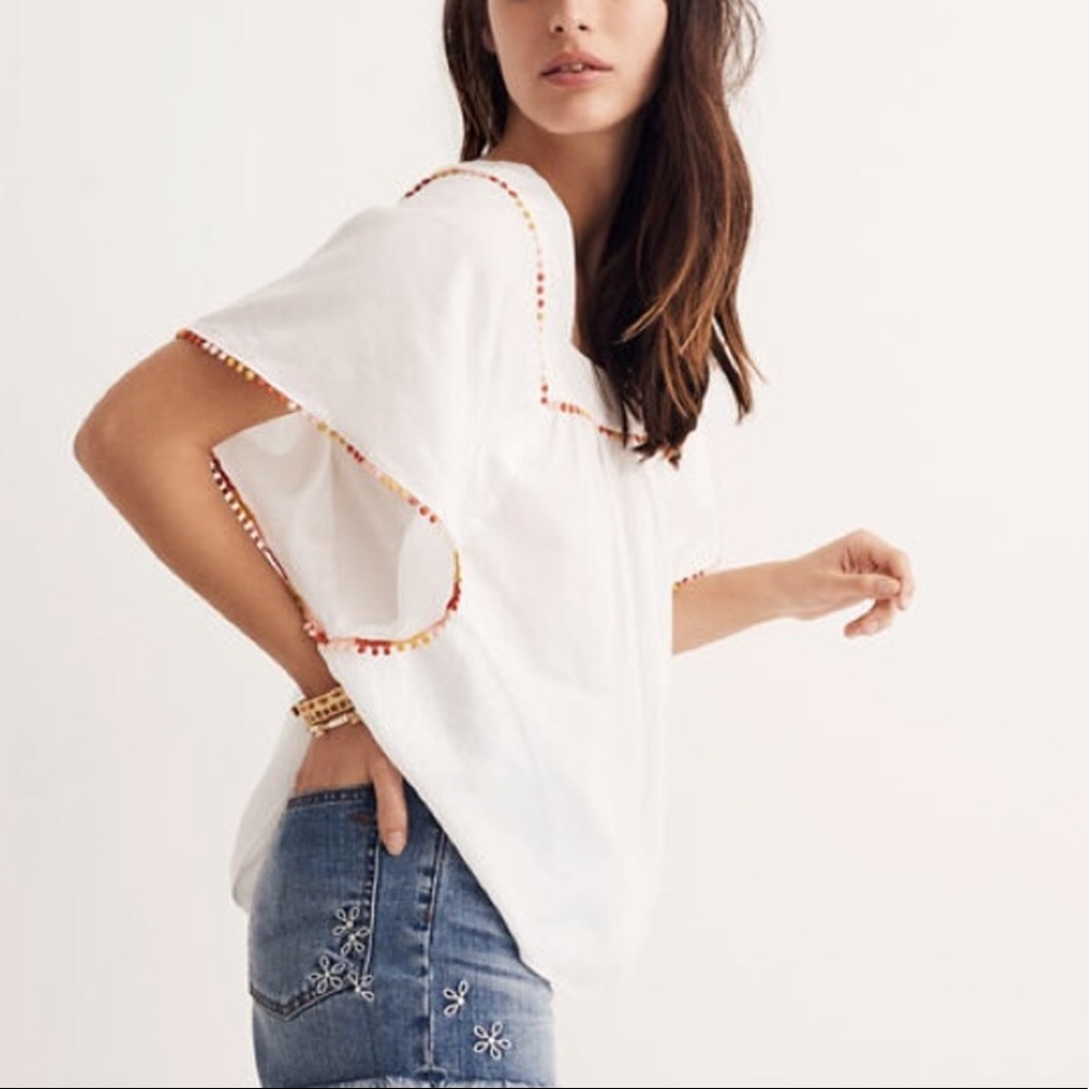Madewell Pom Pom Butterfly Shirt